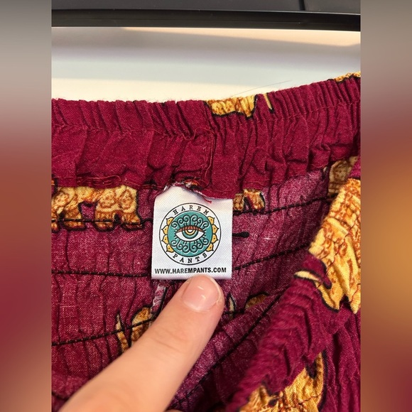 Harem Elephant Print Bohemian Pants - Picture 5 of 5